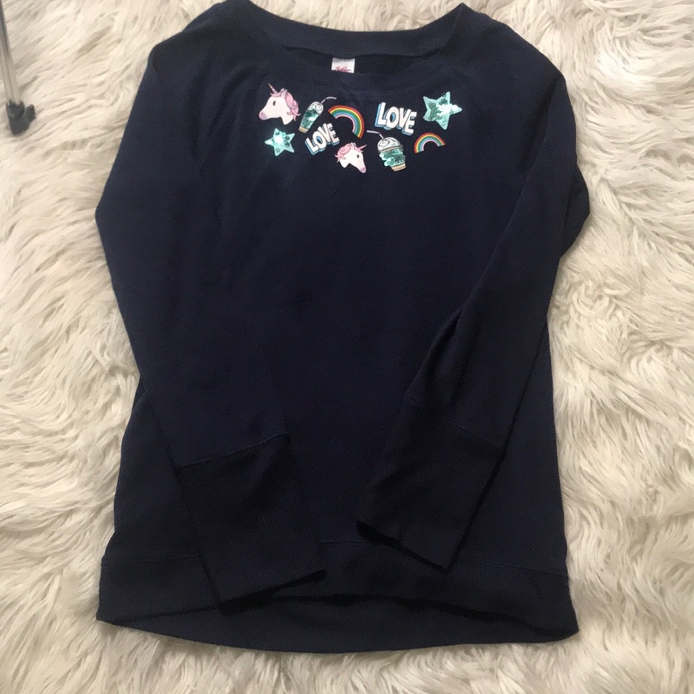 Navy Blue Unicorn Sweater
